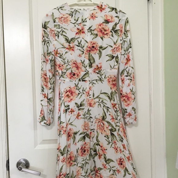 Floral Midi Dress Empire Waist Dynamite - Picture 3 of 5